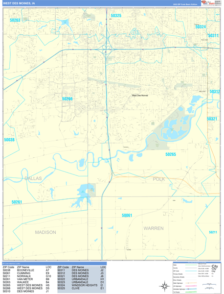 West Des Moines City Map Book Basic Style